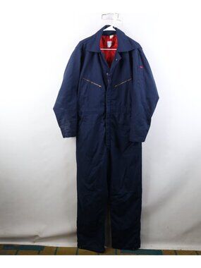 Vintage 70s Streetwear Mens 44R Distressed Insulated Coveralls Bibs Overalls USA